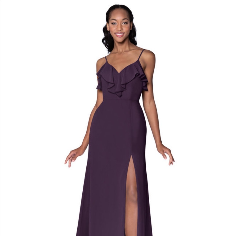 AZAZIE Natalia Plum Bridesmaids Dress